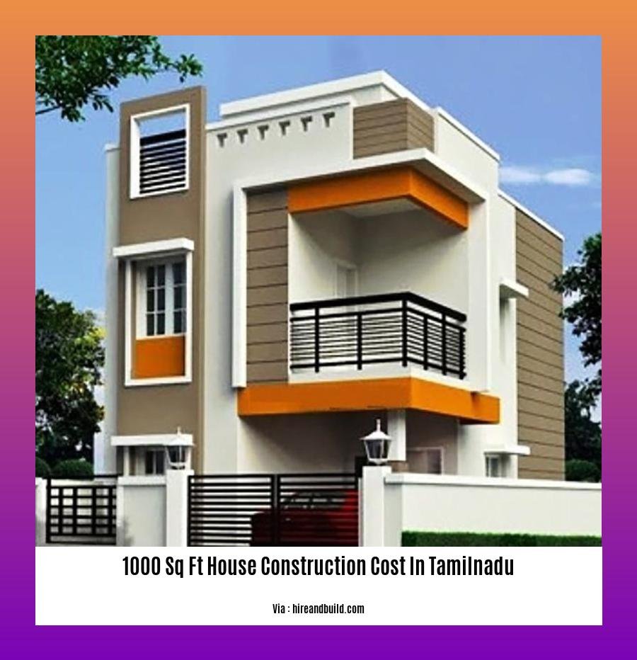 1000 sq ft house construction cost in tamilnadu