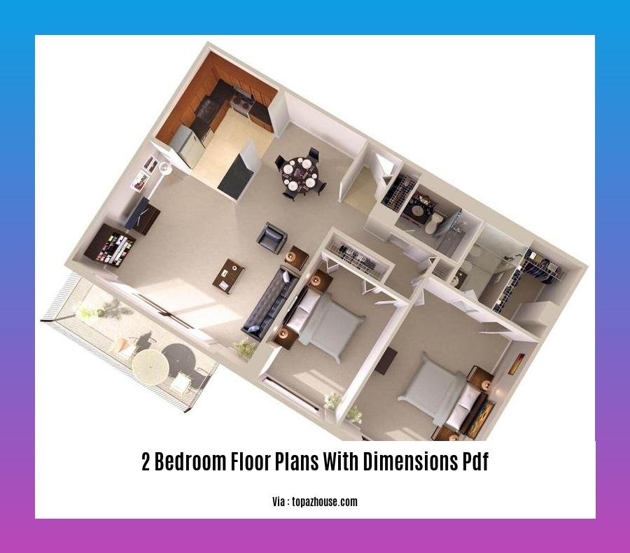2 bedroom floor plans with dimensions pdf