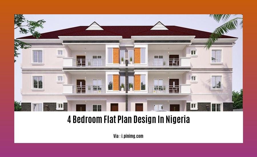 4 bedroom flat plan design in nigeria