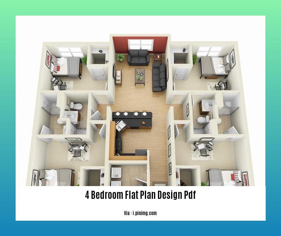 4 bedroom flat plan design pdf