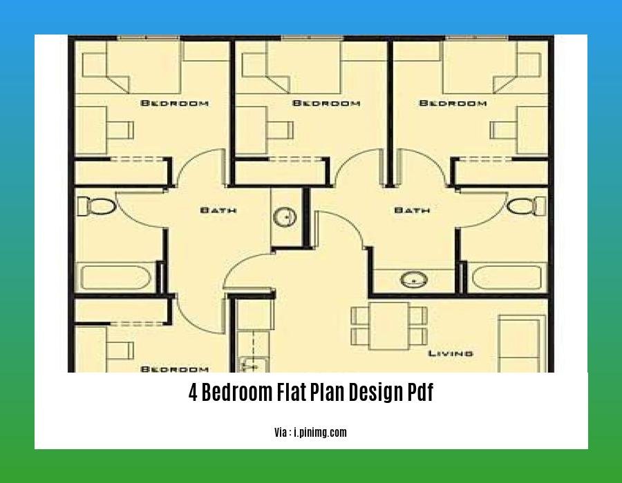 4 bedroom flat plan design pdf