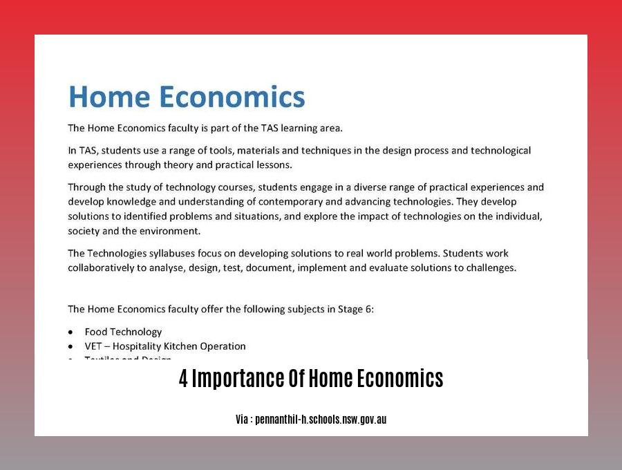 4 importance of home economics