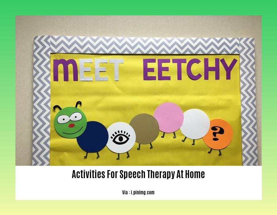 activities for speech therapy at home