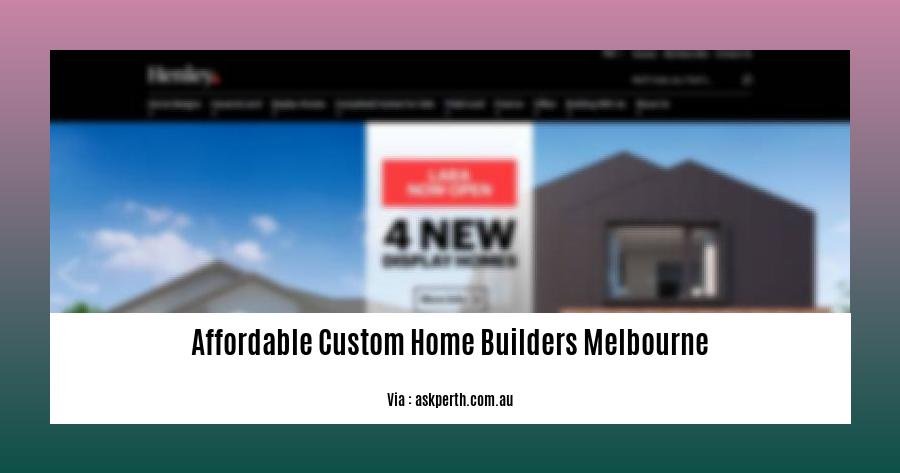 affordable custom home builders melbourne