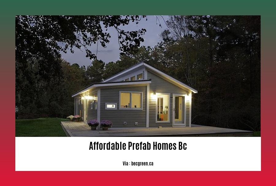 affordable prefab homes bc