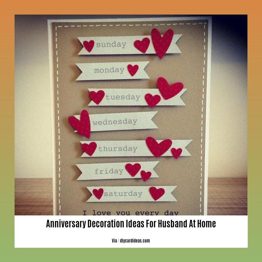 anniversary decoration ideas for husband at home
