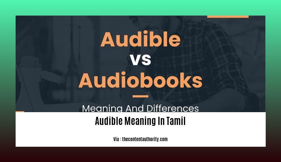 audible meaning in tamil