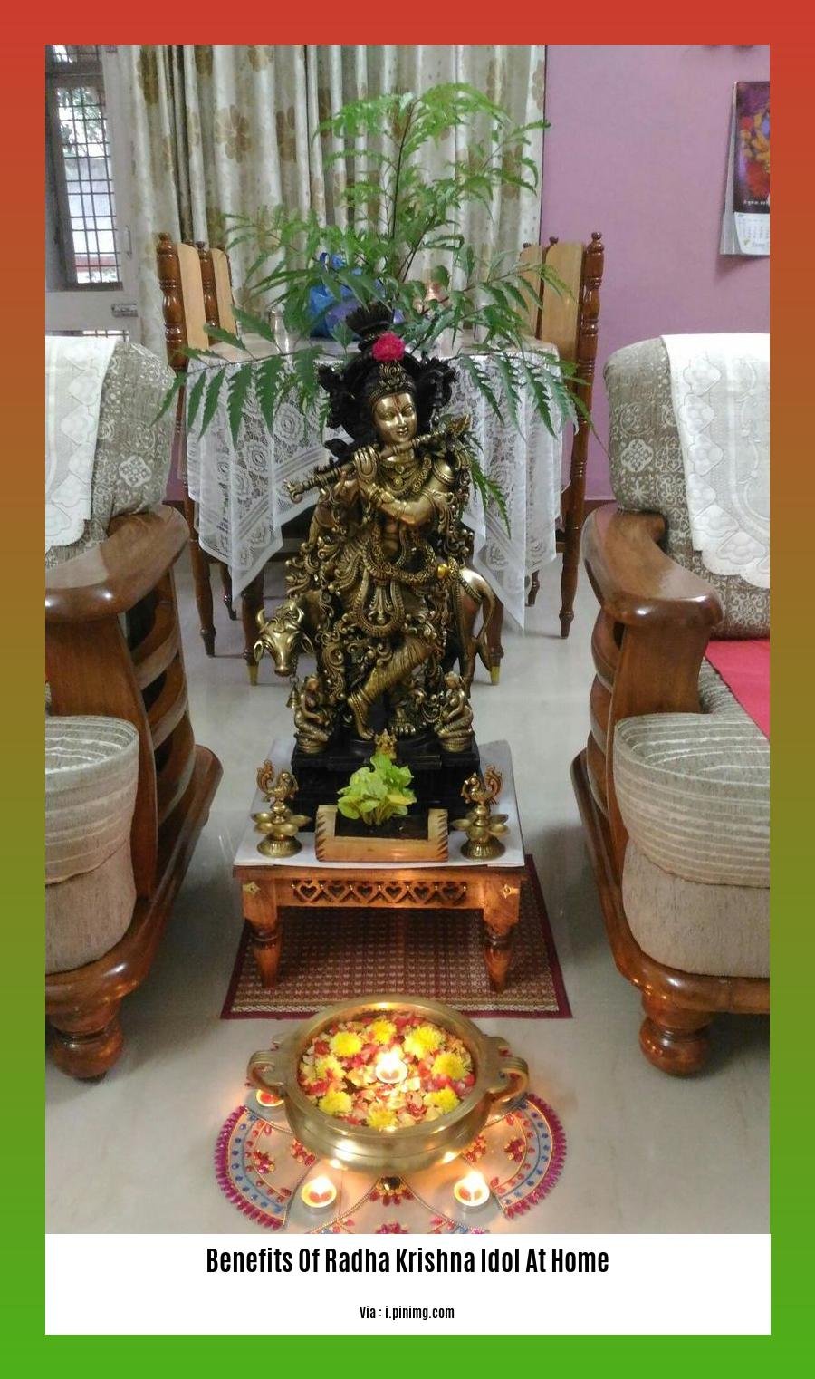 benefits of radha krishna idol at home
