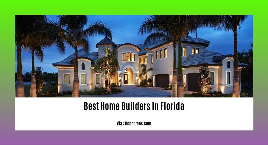 best home builders in florida