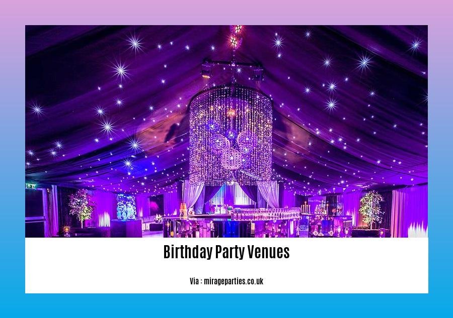 birthday party venues