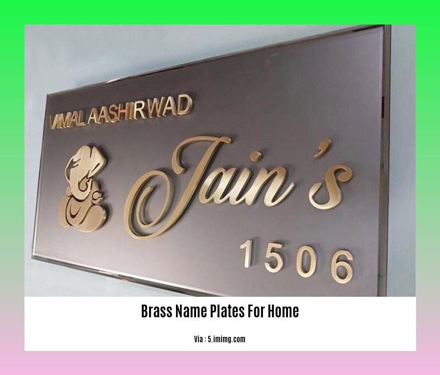 brass name plates for home