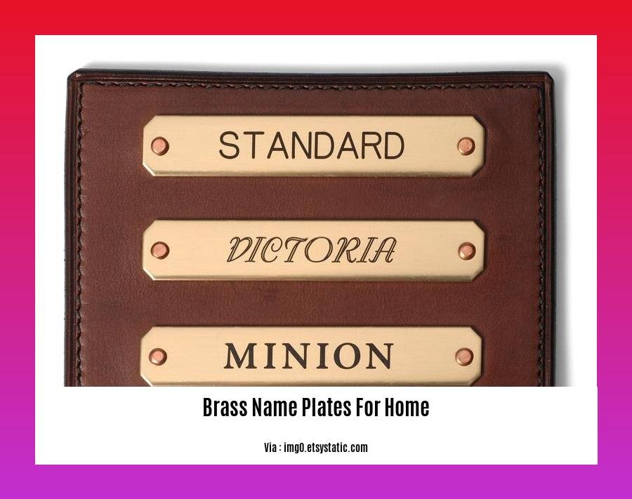 brass name plates for home