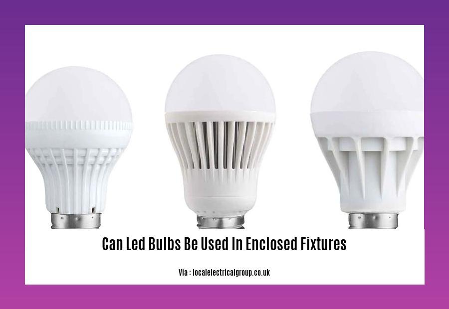 can led bulbs be used in enclosed fixtures