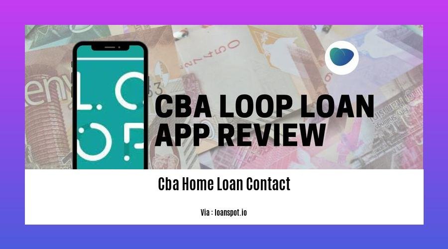 cba home loan contact