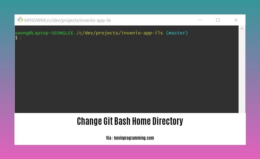 change git bash home directory