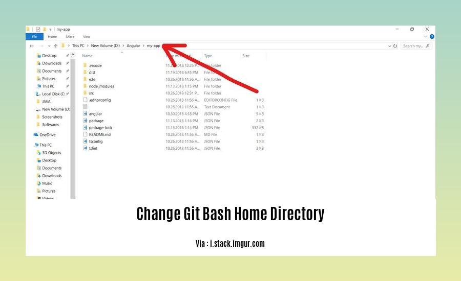 change git bash home directory