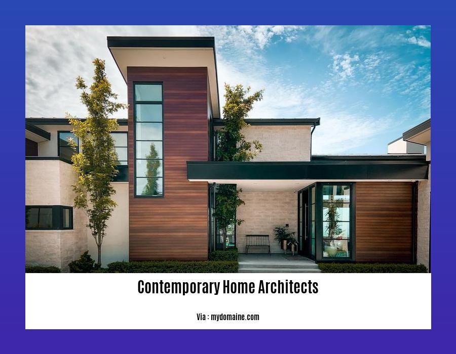 contemporary home architects