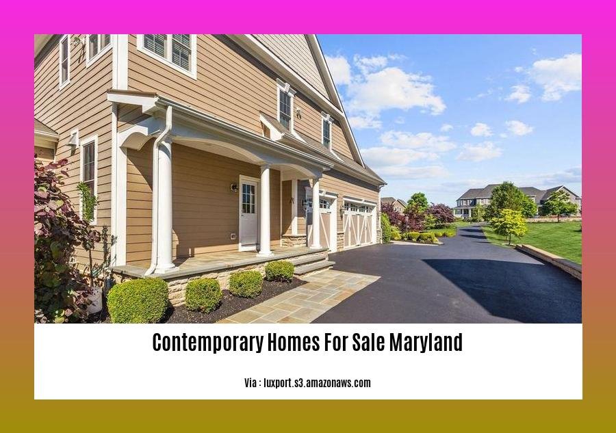 contemporary homes for sale maryland