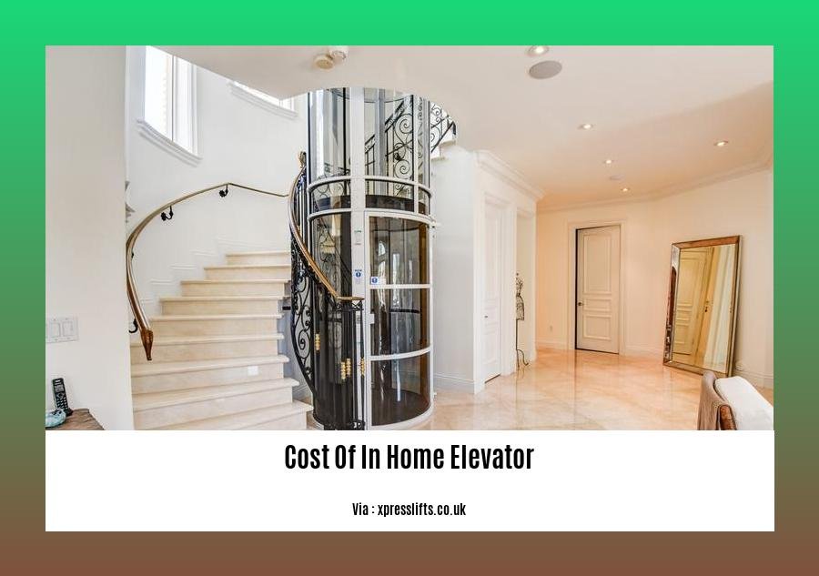 cost of in home elevator