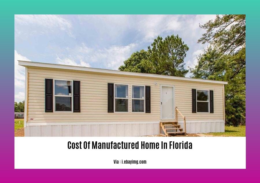 cost of manufactured home in florida