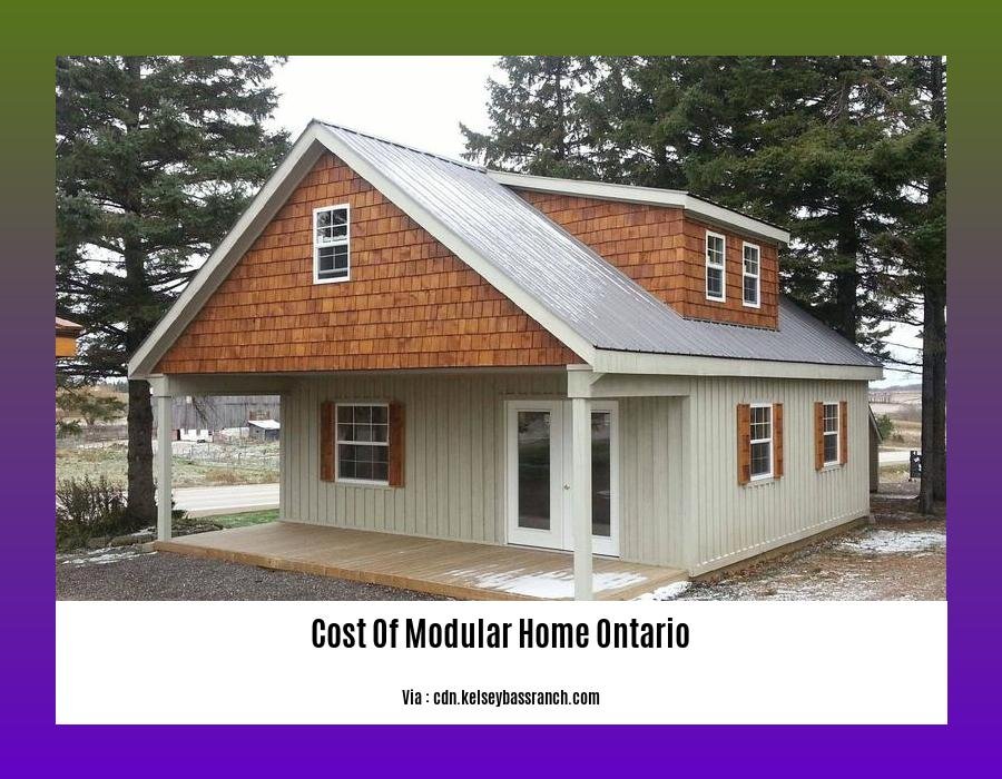 cost of modular home ontario