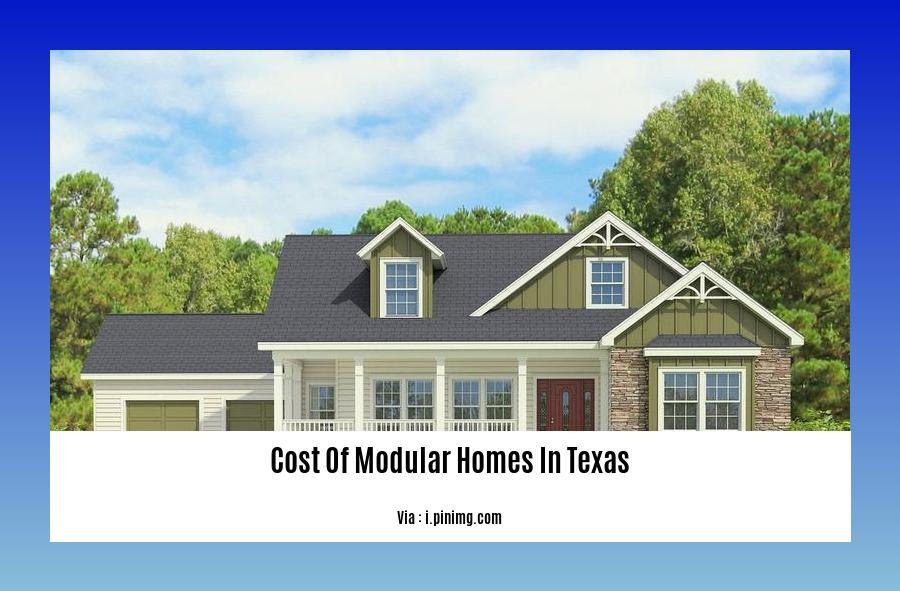 cost of modular homes in texas