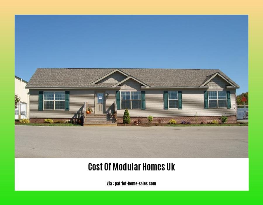 cost of modular homes uk