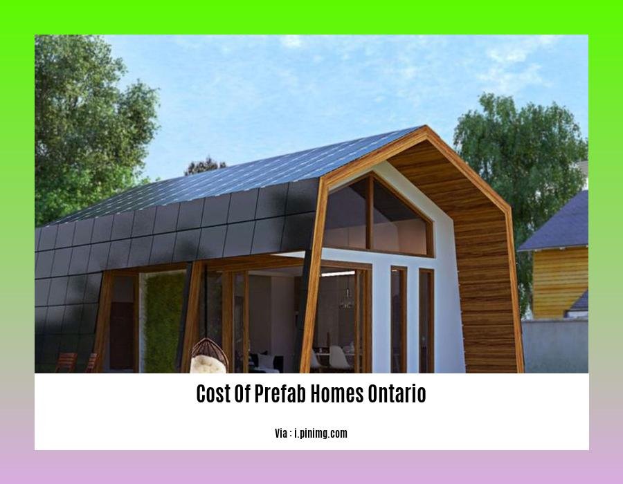 cost of prefab homes ontario