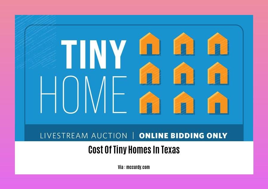 cost of tiny homes in texas