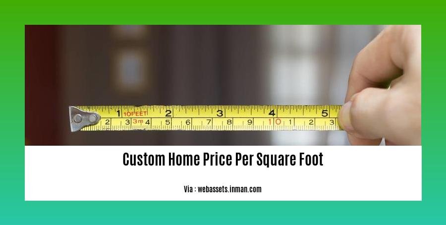 custom home price per square foot