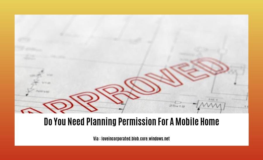 do you need planning permission for a mobile home