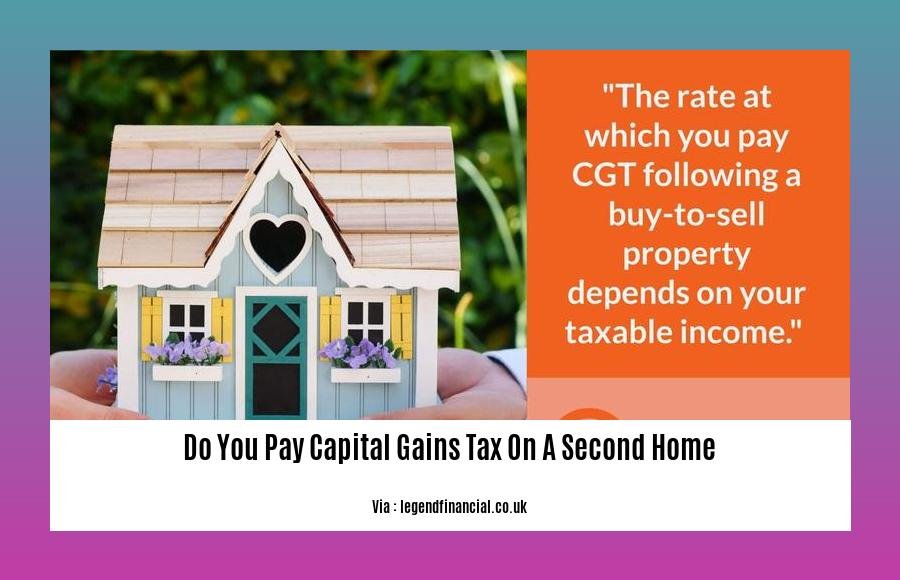 do you pay capital gains tax on a second home
