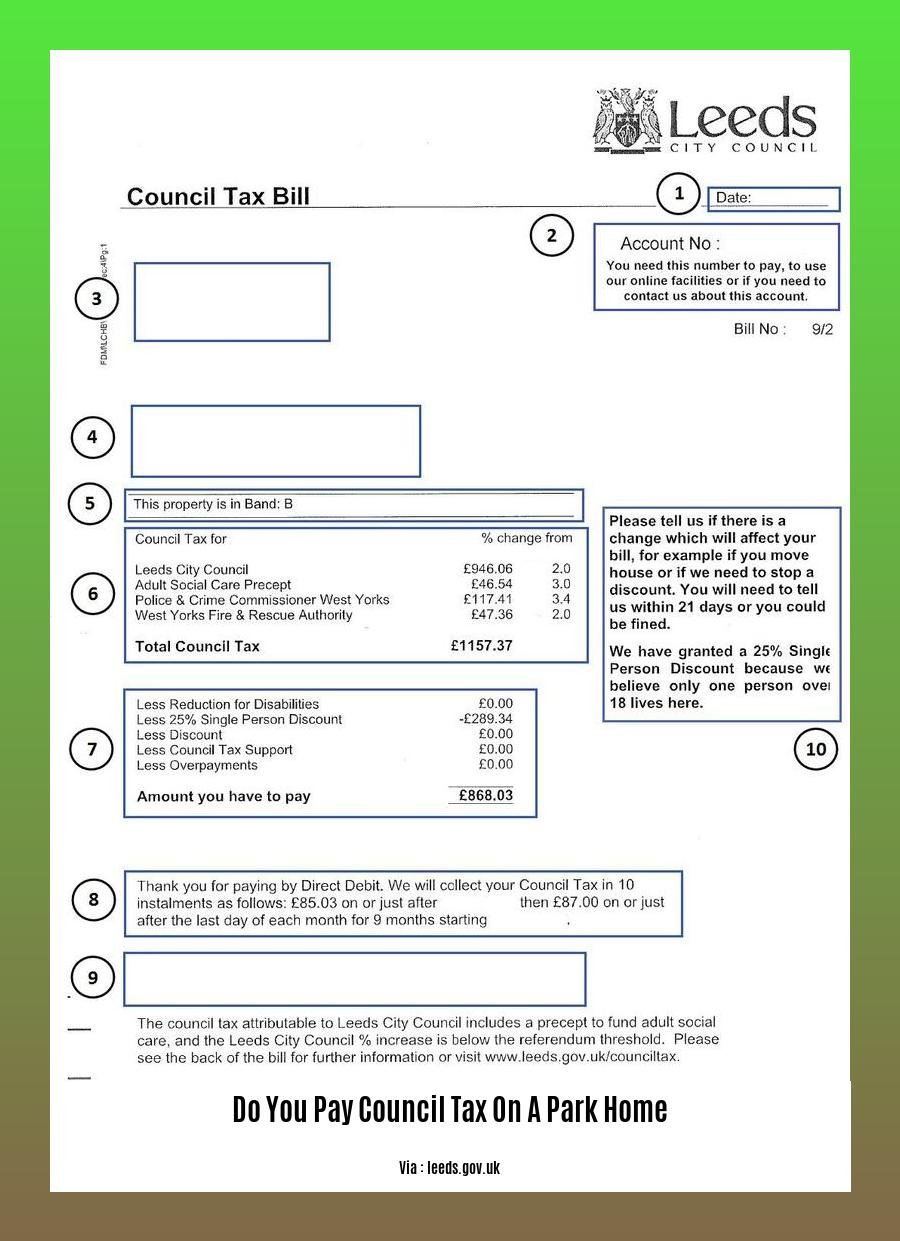 do you pay council tax on a park home