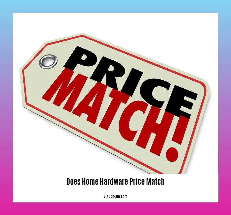 does home hardware price match