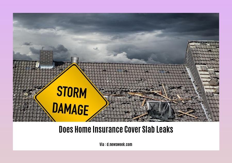 does home insurance cover slab leaks