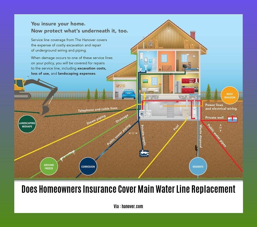 does homeowners insurance cover main water line replacement