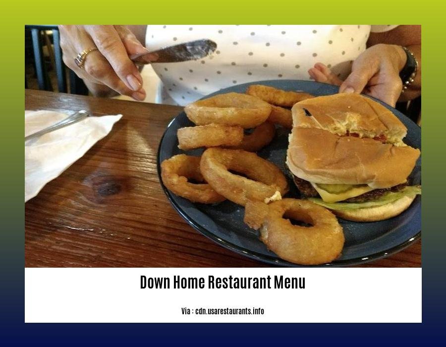 down home restaurant menu