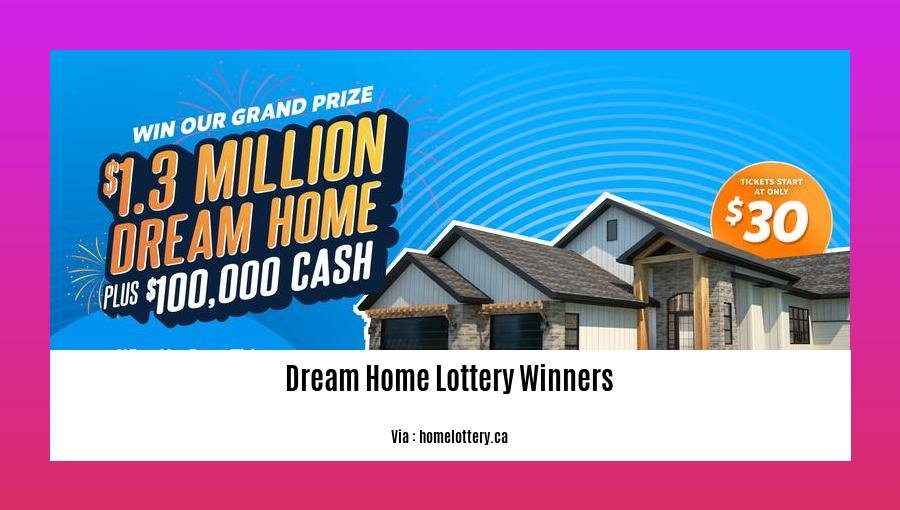 dream home lottery winners