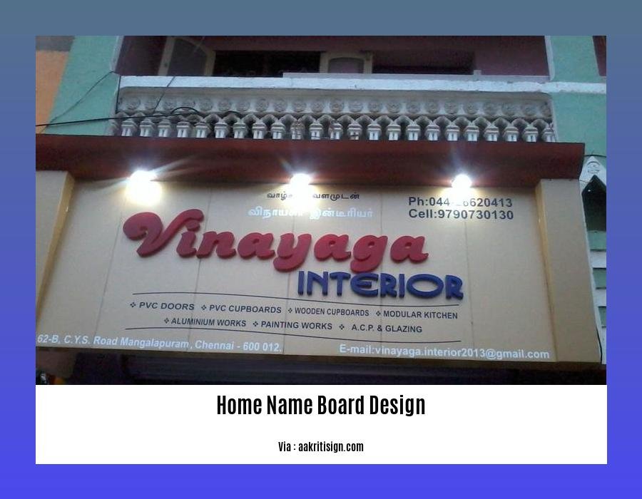 home name board design