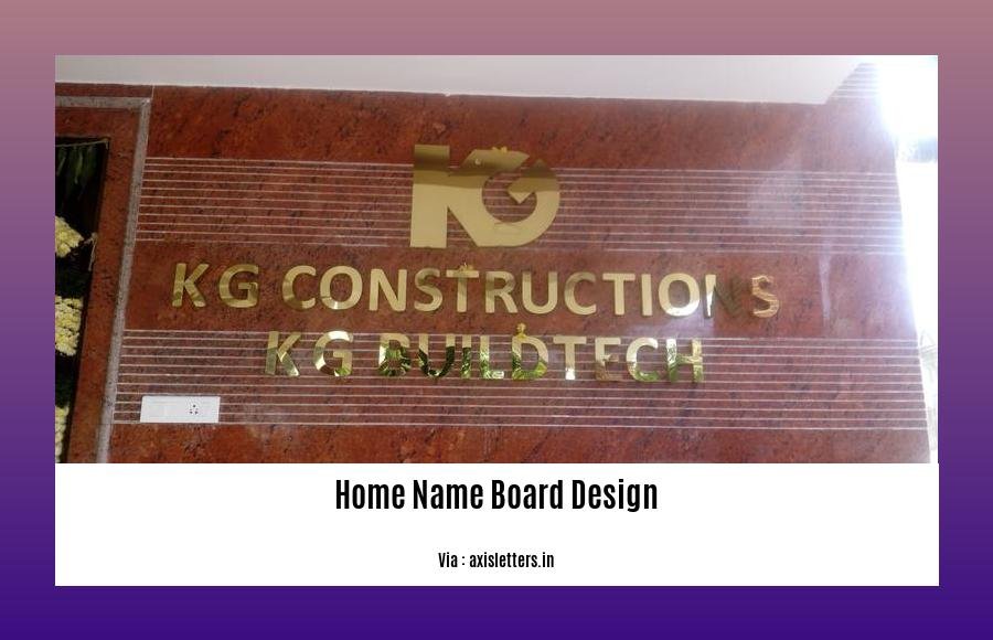 home name board design