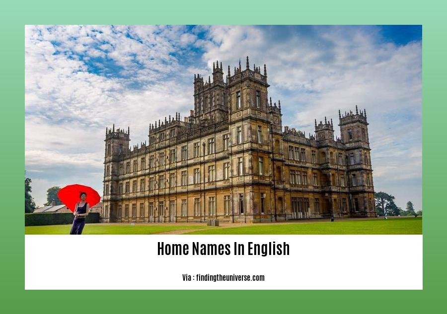 home names in english