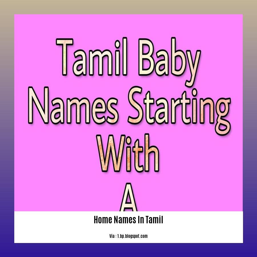 - Exploring the Cultural Significance of Home Names in Tamil - Wave Sold