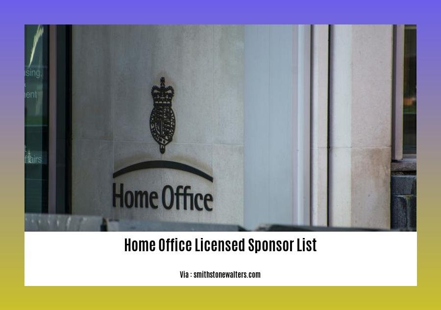 home office licensed sponsor list