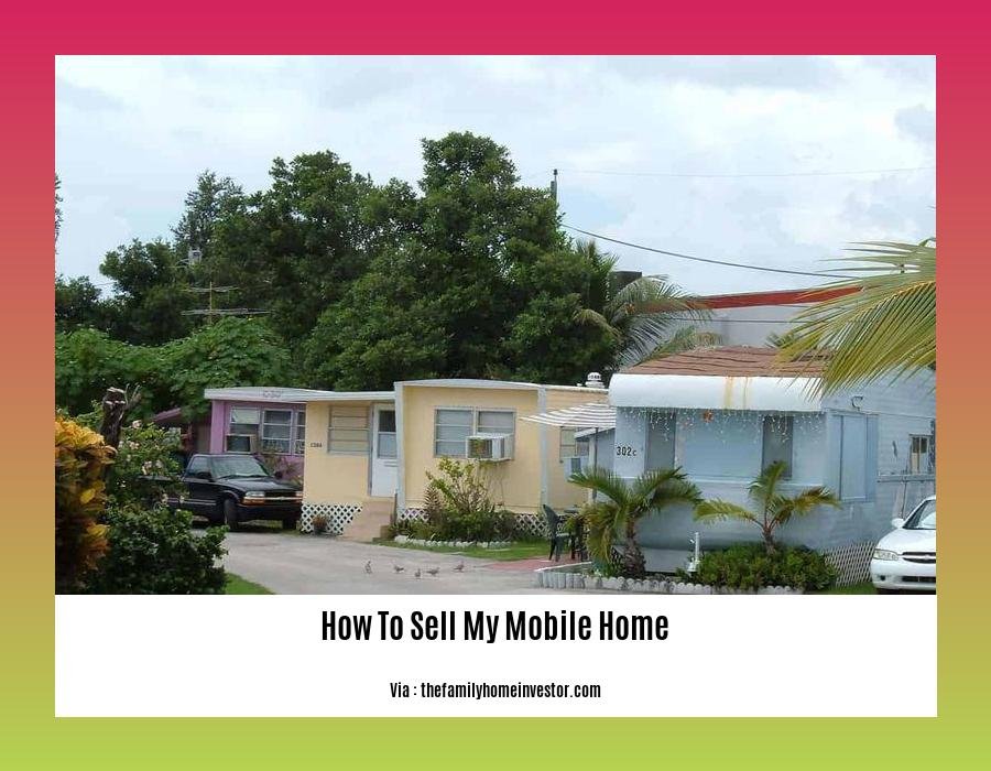 how to sell my mobile home