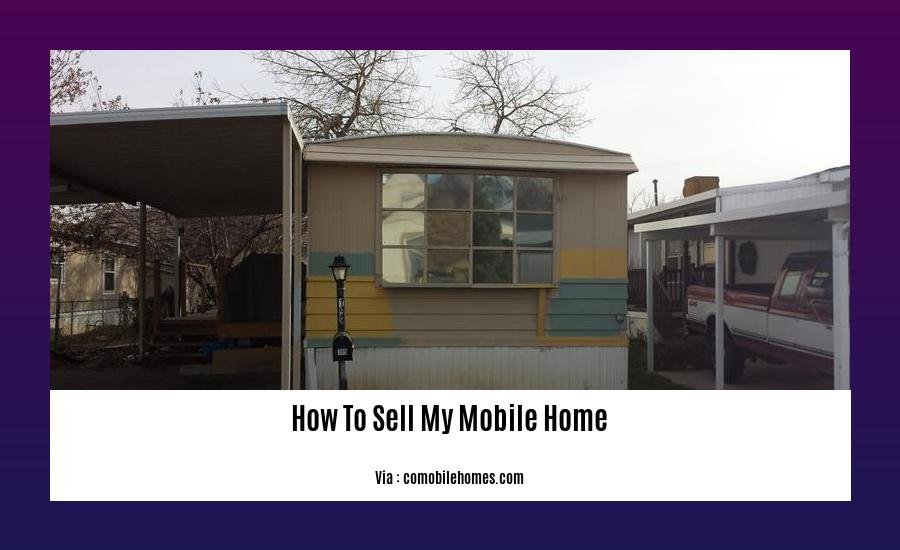 how to sell my mobile home