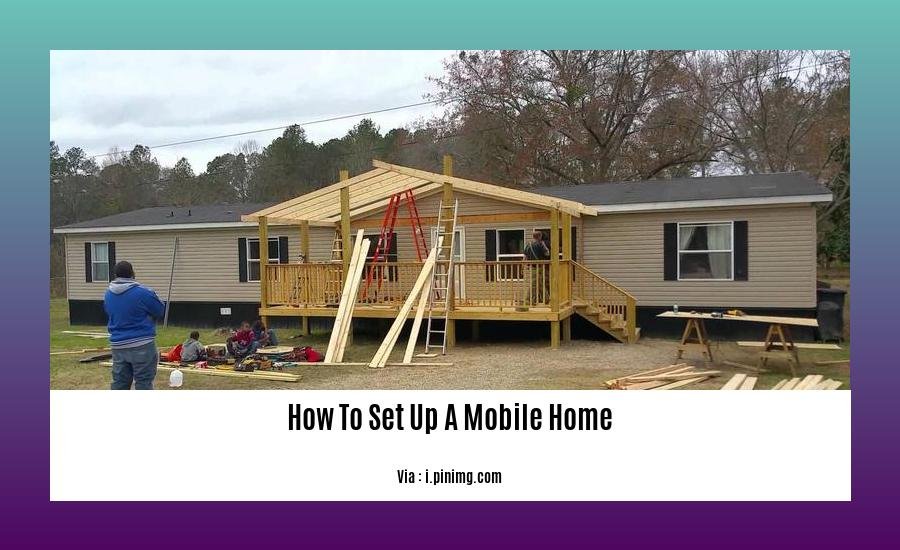 how to set up a mobile home