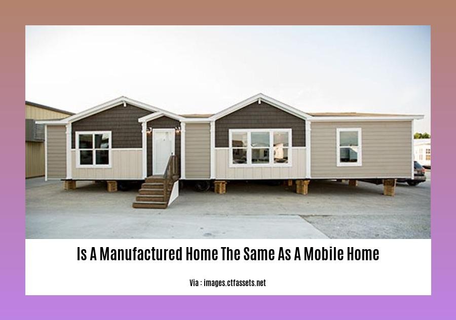 is a manufactured home the same as a mobile home