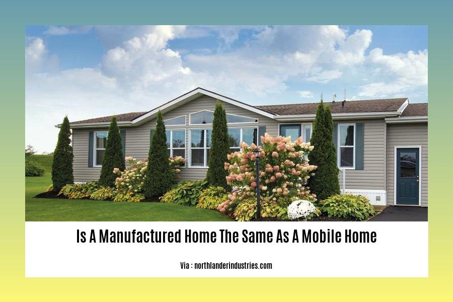 is a manufactured home the same as a mobile home