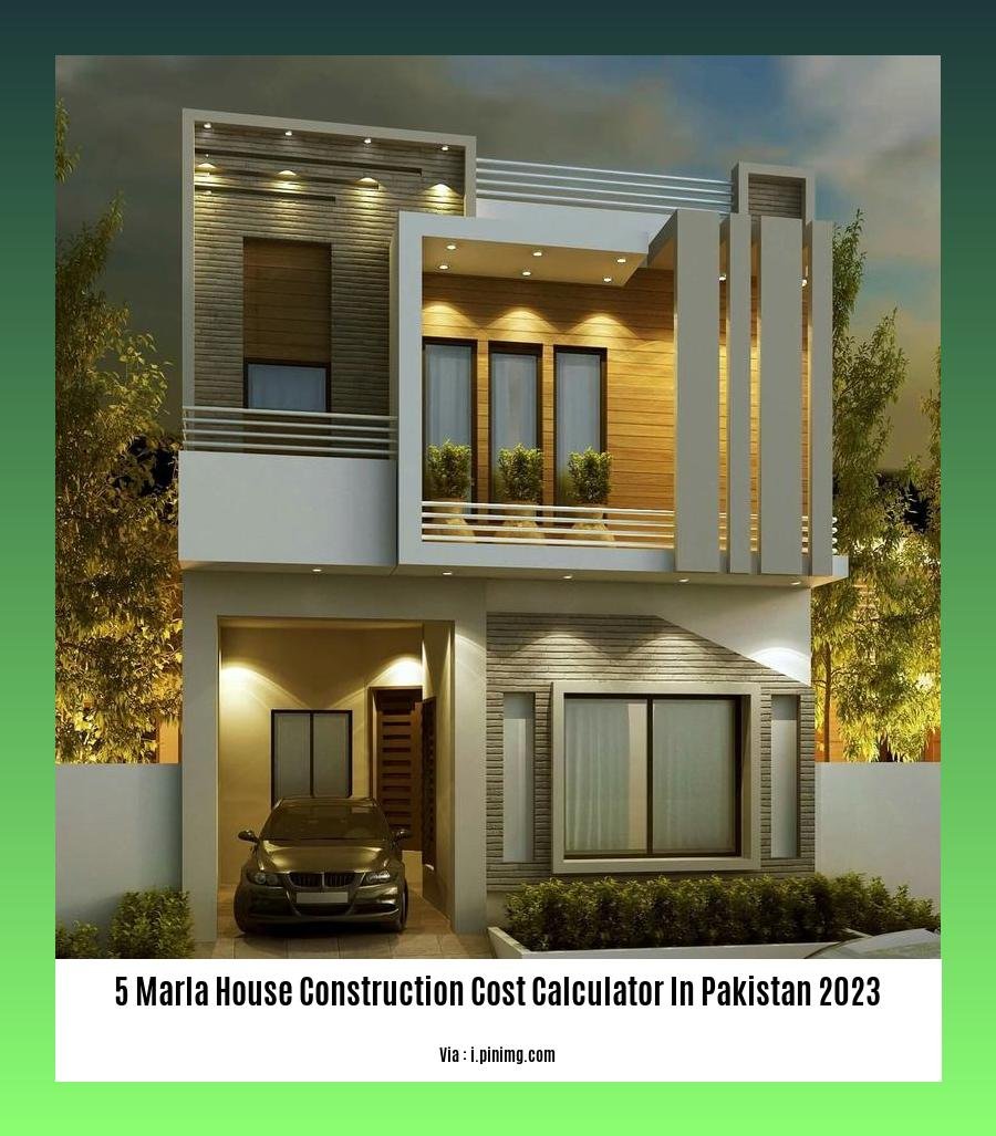  5 Marla House Construction Cost Calculator in Pakistan 2023 Estimate