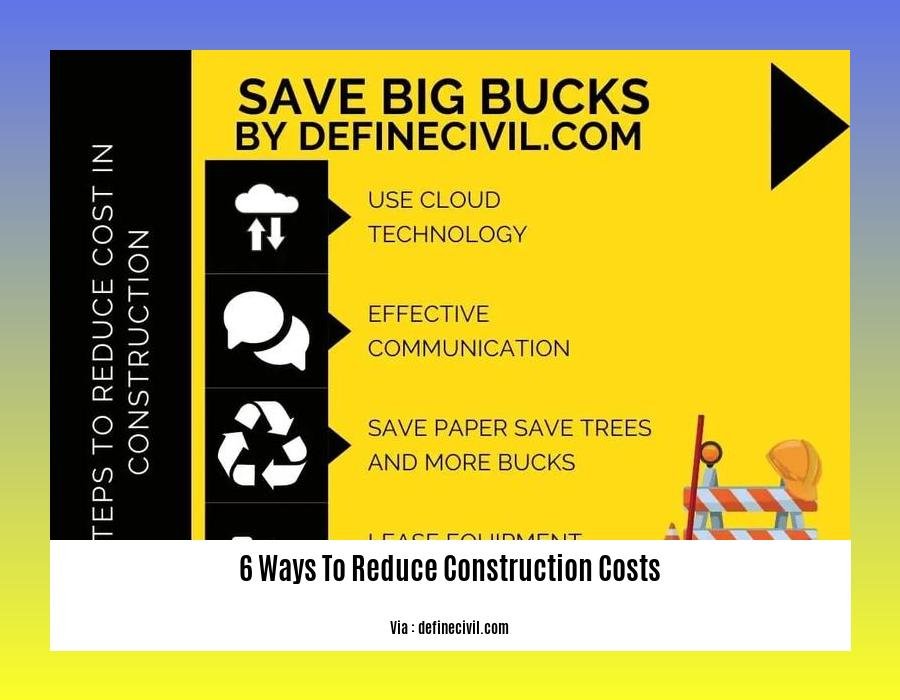 6 ways to reduce construction costs